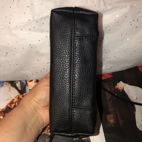 H&M Faux Leather Black Mini Moto Cross Body - Picture 3 of 10